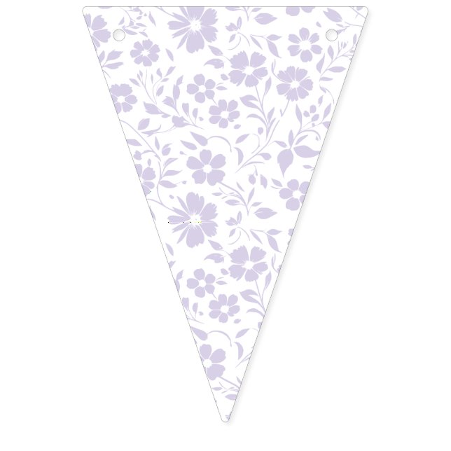 Bandeirinha Vintage Bloom Lavanda Empoeirada - Neutro (Primeira Bandeira)