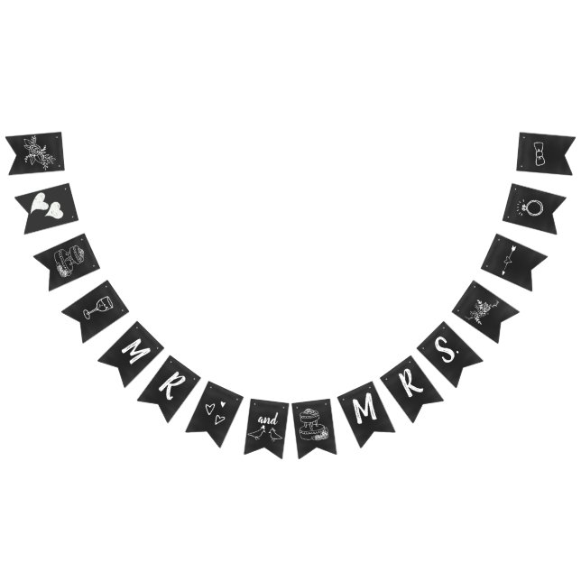 Bandeirinha Vintage Chalkboard Olhar Casamento (Todos)