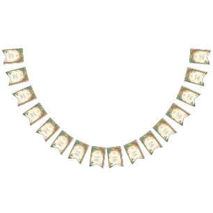 Bandeirinha Vintage Floral Art Nouveau Wedding