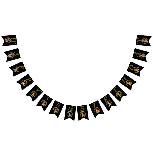 Bandeirinha Vintage Lady Picking Pink Cherry Blossoms Black (Todos)