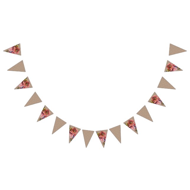 Bandeirinha Vintage Rustic Floral (Todos)