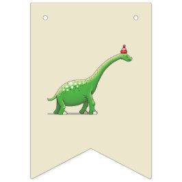 Bandeirinha Walter o Dinossauro Verde