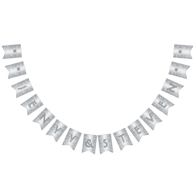 Bandeirinha ☆ WEDDING ☆ Aparência Silver (Todos)