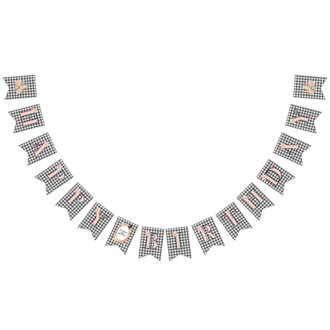 Bandeirinha Whimsical Alice Mad Hatter Wonderland Birthday  (Todos)