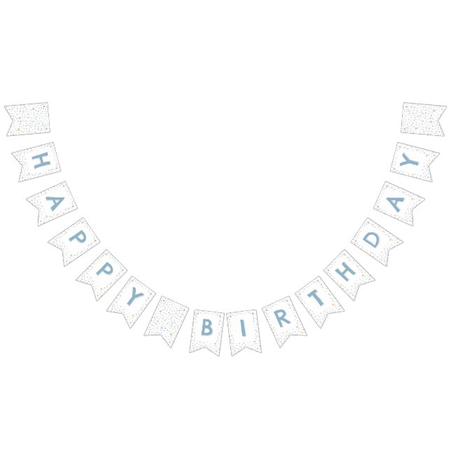 Bandeirinha William Confetti Watercolor Dots Bunting Flag (Todos)