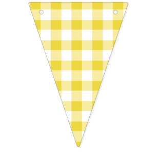 Bandeirinha Xadrez Amarelo Dourado Clássico