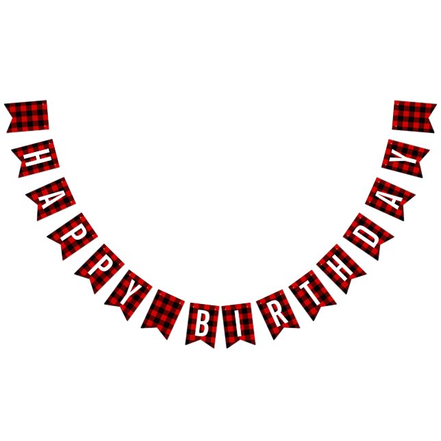 Bandeirinha Xadrez de aniversário de Lumberjack (Todos)