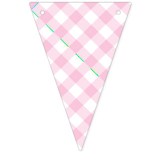 Bandeirinha Xadrez Retro Rosa Claro