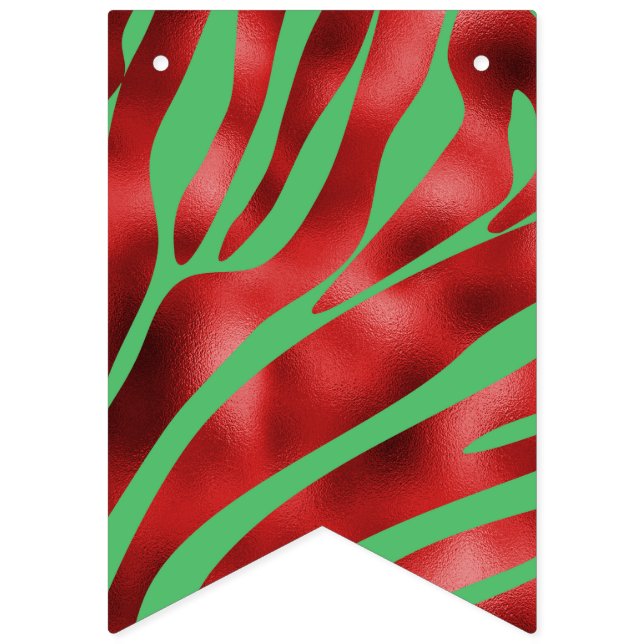 Bandeirinha Zebra Verde e Vermelha (Primeira Bandeira)