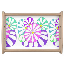 Bandeja Abstrato Moderno - Design Floral Colorida |