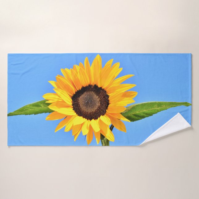 Bandeja Amarelo Girassol Toalhas Azul Céu (Toalha de Banho)