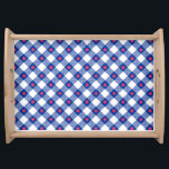 Bandeja American flag plaid pattern<br><div class="desc">American flag plaid pattern. Fancy design for New Year Eve party. It is a must have design. Happy New Year Funny Gift for all family members waiting for new year countdown. Cool design New Year Eve celebration gift. Happy New Year Gift for all beloved ones including son, daughter, mom, dad,...</div>