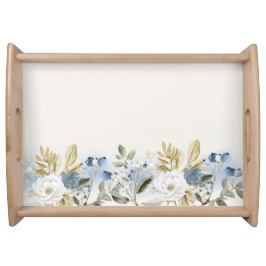 Bandeja Aquarela Floral de Inverno & Mirtilo Azul