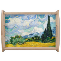 Campo de trigo Van Gogh com ciprestes. Impressioni