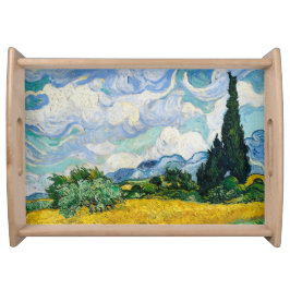 Bandeja Campo de trigo Van Gogh com ciprestes. Impressioni