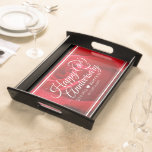Bandeja Celebração do 36º aniversário do casamento do Rosa<br><div class="desc">Celebrar o 36º aniversário de casamento em estilo com esta bandeja comemorativa de madeira servindo! O sérvio branco legante e a inscrição de scripts em um fundo de rosa vermelha adicionam um toque memorável para esta ocasião especial e marco extraordinário. Personalize com os nomes de casais felizes e anos de...</div>