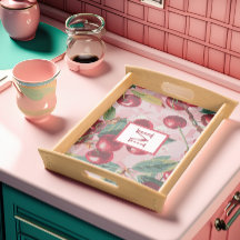 Chic Monogramas Vintage Cheery Bomba Rosa