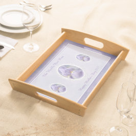 Bandeja Dia de as mães Iris Púrpura Pastel Servindo Bandej