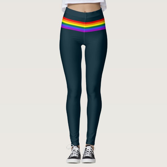 Bandeja do arco-íris personalidades Leggings profu (Frente)