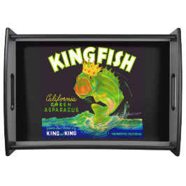 Bandeja Etiqueta de caixa de espargos Kingfish impressão d
