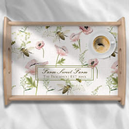 Bandeja "Fazenda Fazenda doce" Nome da família flor selvag