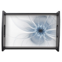 Flor de fantasia fractal azul macia e tenra