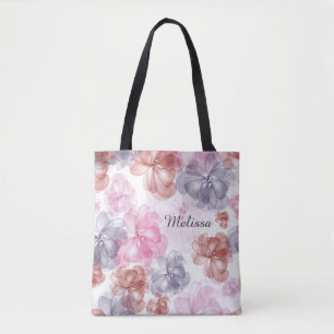 Bandeja Floral All-Over-Impressão Tote Bonito