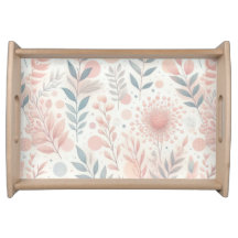 Flores Colchadas Rosa Pastel Deixam Folhas Botânic