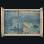 Bandeja Impressionante Marinho Monet Sunrise<br><div class="desc">A pintura de Claude Monet Sunrise (Marine) é uma famosa pintura do impressionista francês Claude Monet pintada em 1872. Sunrise (Marine) foi pintada no ar da pleina,  ou "ao ar livre",  e mostra seus traços informais e espontâneos.</div>