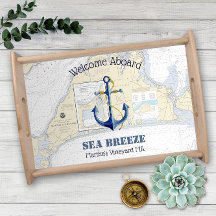 Martha's Vineyard Welcome Aboard Anchor Boat Name