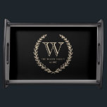 Bandeja Monograma do quadro<br><div class="desc">Design de monograma no estilo do quadro de marfim por Shelby Allison.</div>