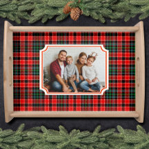 Natal da Xadrez Vermelha da Foto da Família