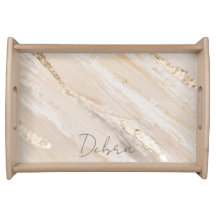 Nome Personalizado de Marble Dourado Elegante Mode