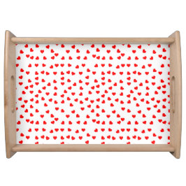 Bandeja Padrão cardíaco vermelho lúcido