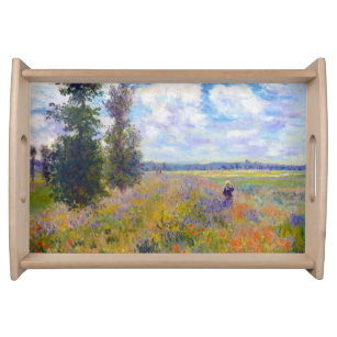 Bandeja Poppy Field Argenteuil, 1875 Claude Monet art