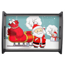 Trenó do Papai Noel, Papai Noel e Boneco de Neve