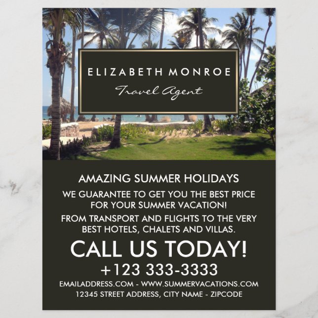 Bandeja Tropical, Viagem Agent Advertising Flyer (Frente)