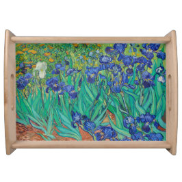 Bandeja Van Gogh Irises. impressionismo floral azul