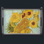 Bandeja Vincent Van Gogh - Vase com Doze Girassóis<br><div class="desc">Vase com Doze girassóis / Vase avec douze tournesols - Vincent Van Gogh,  agosto de 1888 - Sunflower 1888 terceira versão (F456)</div>
