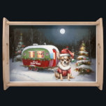 Bandeja Winter Chihuahua Caravan Christmas Adventure<br><div class="desc">Adotar a magia de uma noite de inverno nevada enquanto uma caravana desliza graciosamente através da paisagem iluminada pela lua. A beleza serena da neve escutadora e o brilho encantador da lua criam uma cena cativante,  prometendo uma aventura inesquecível de Natal cheia de calor,  alegria e memórias queridas.</div>