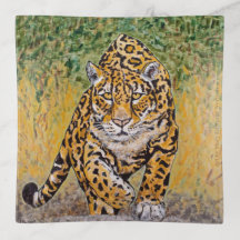 A bandeja de Leopard Trinkets