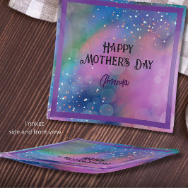 Bandejas Abstrato púrpura vibrante Colorida