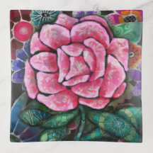 Arte Novo Botânico Floral Caprichoso Rosa Cor-de-R