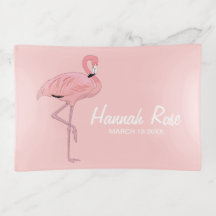 Bandeja de Adornos Personalizada Rosa Flamengo Tro