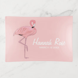 Bandejas Bandeja de Adornos Personalizada Rosa Flamengo Tro