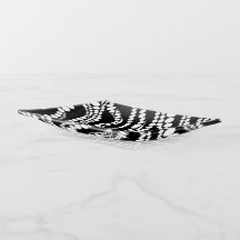 Bandeja trineira preta e Bolinhas branca