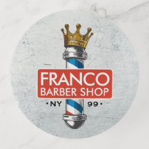 Barber Hair Shop King Crown Barber Pole Hair Salon