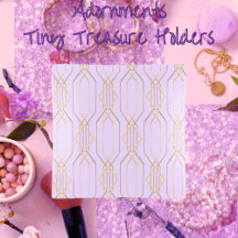 Lavanda de Art Deco e Bandeja Trinket Dourada
