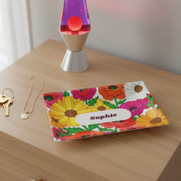 Bandejas Maximalismo Padrão Floral Retro 70 Personalizado