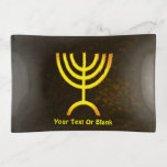 Bandejas Menorah Flame<br><div class="desc">Uma renderização digital marrom e dourada da menorah judia de sete ramificações (hebraico: מְ נ וֹ רָ ‎). Adicione nosso próprio texto. A menorah de sete ramificações, usada no santuário portátil montado por Moisés na selva e, mais tarde, no Templo em Jerusalém, tem sido símbolo do judaísmo desde a Antiguidade...</div>